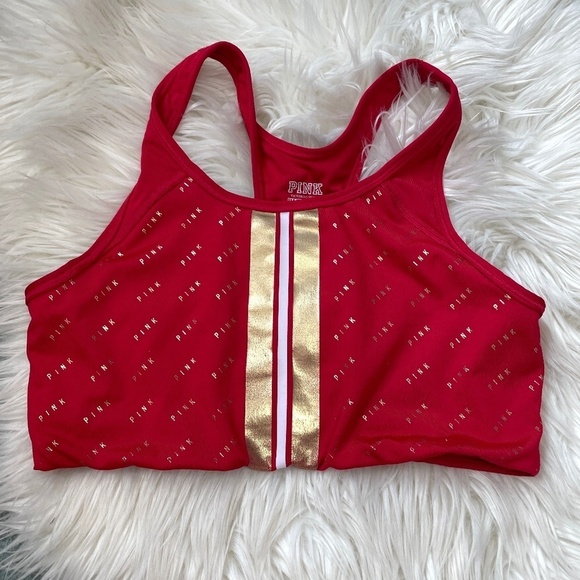 VS Pink red/gold spots bra size L // 2961 - Picture 2 of 5